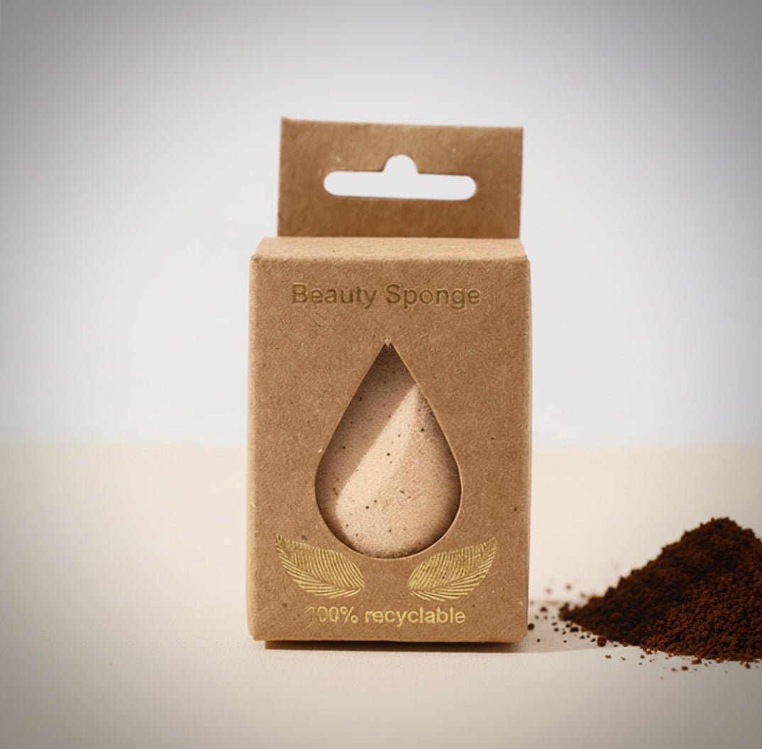 Eco Foundation Sponge – Biodegradable Coffee Grounds Cosmetic Sponge
