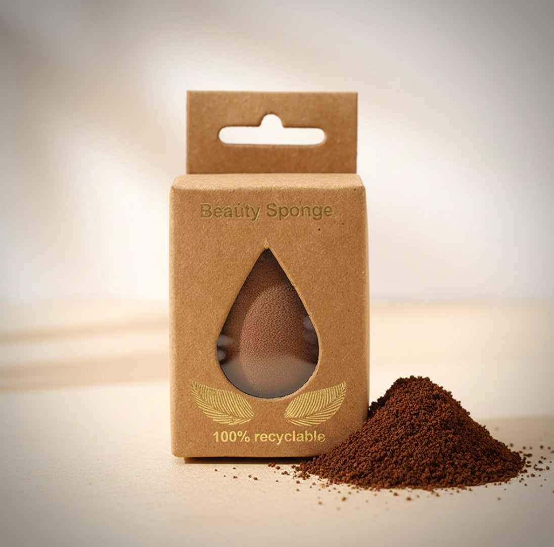 Eco Foundation Sponge – Biodegradable Coffee Grounds Cosmetic Sponge