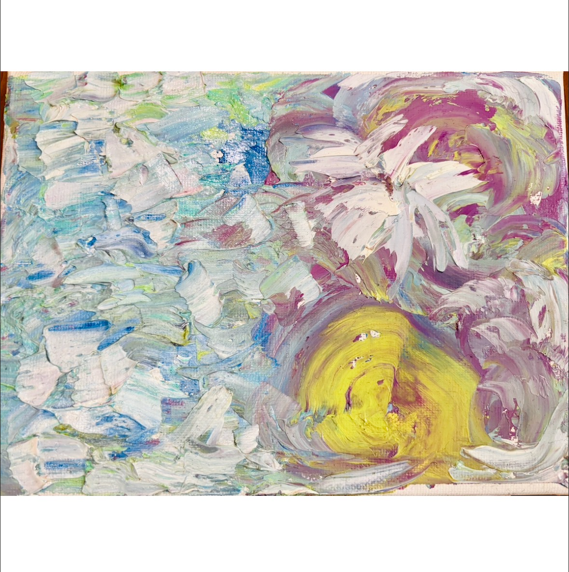 Artwork -The One I Thought Of — Abstract Palette Knife Oil Painting