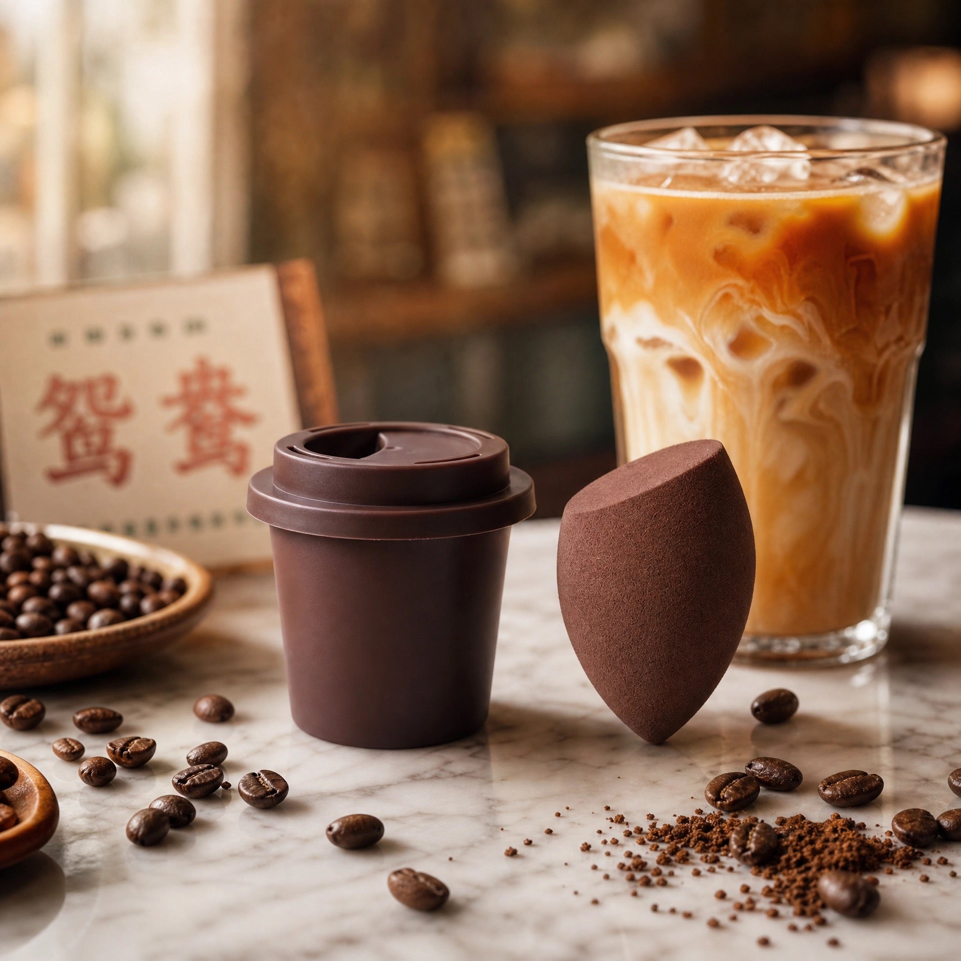 Foundation Sponge Cosmetic Puff Set – Iced Americano & Yuenyeung Edition