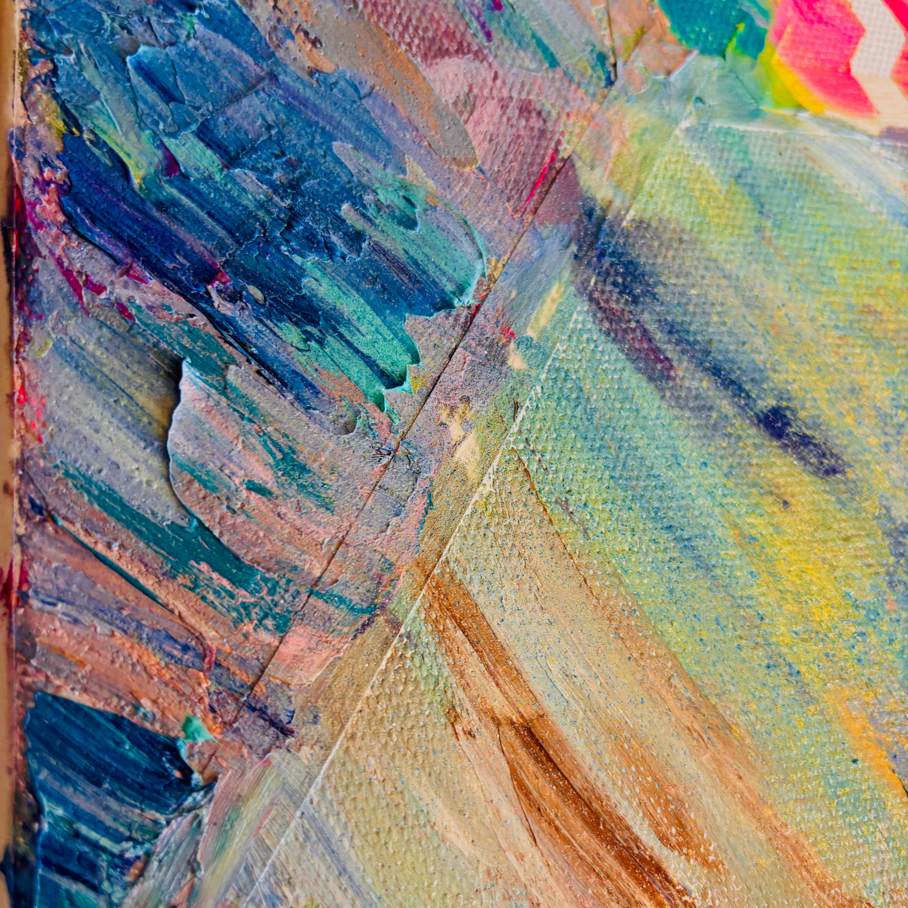 Oil painting - Colour-Flow Window - Let me think about this -Philosophic Concept