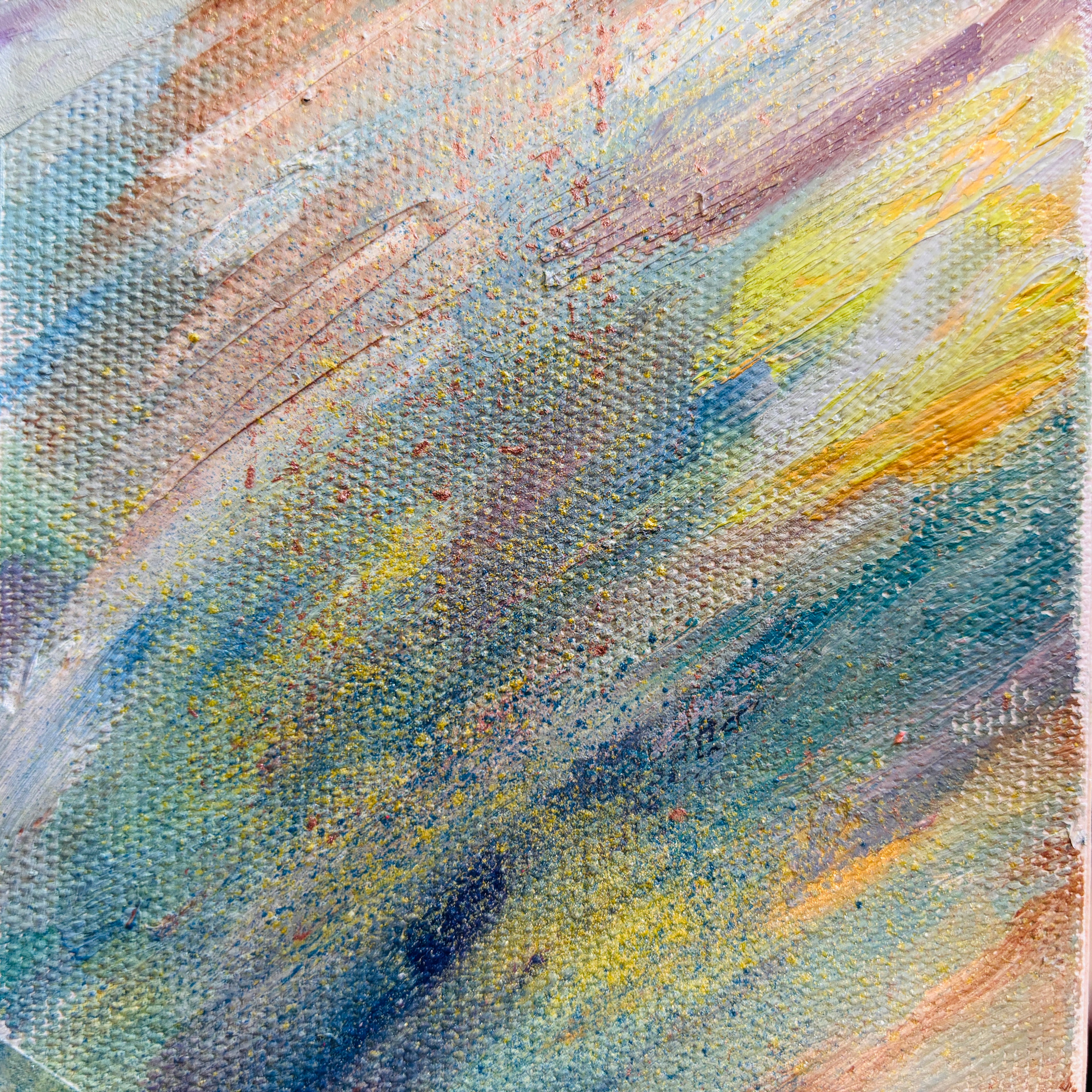 Oil painting - Colour-Flow Window - Let me think about this -Philosophic Concept