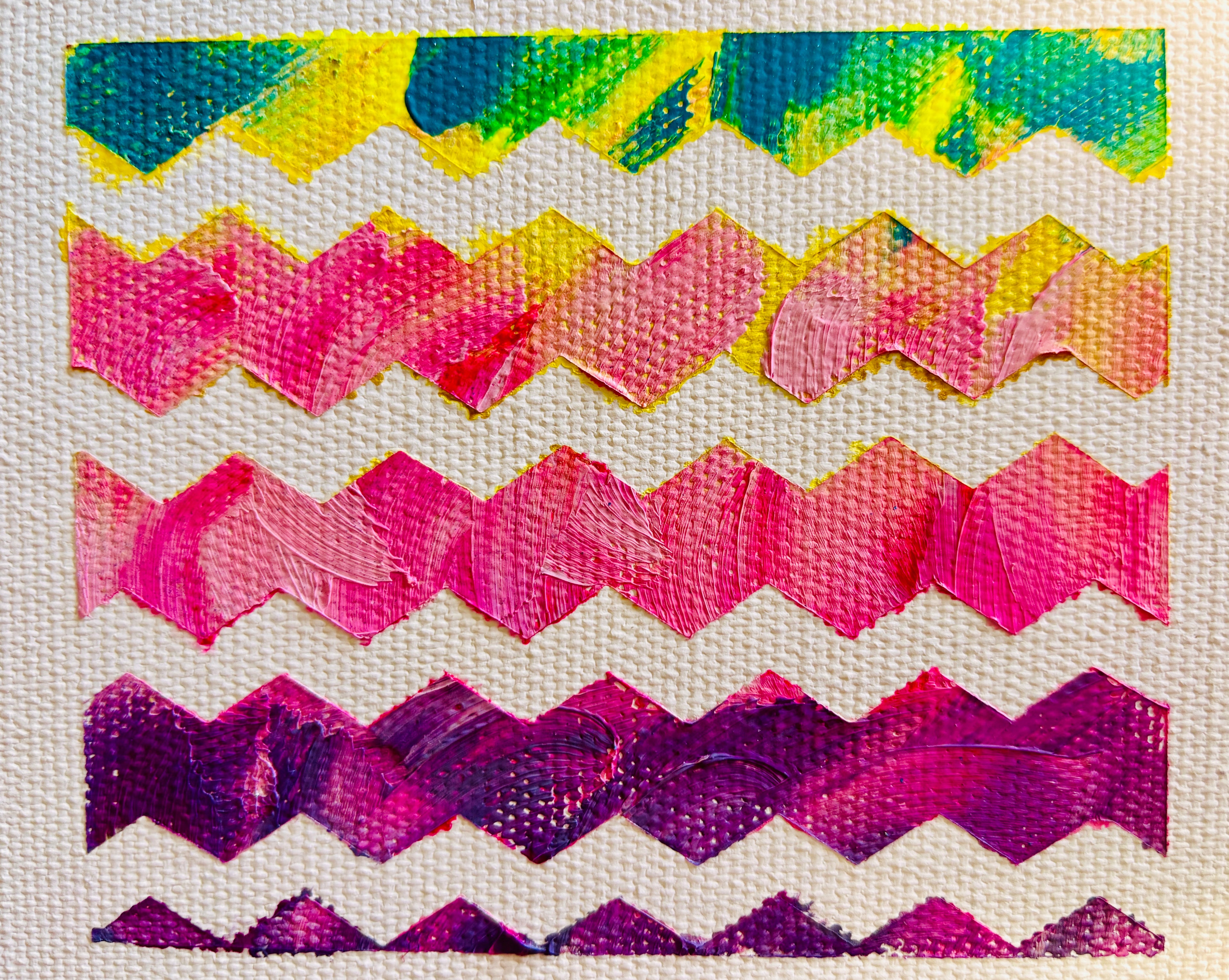 Oil painting - Colour-Flow Window - Let me think about this -Philosophic Concept