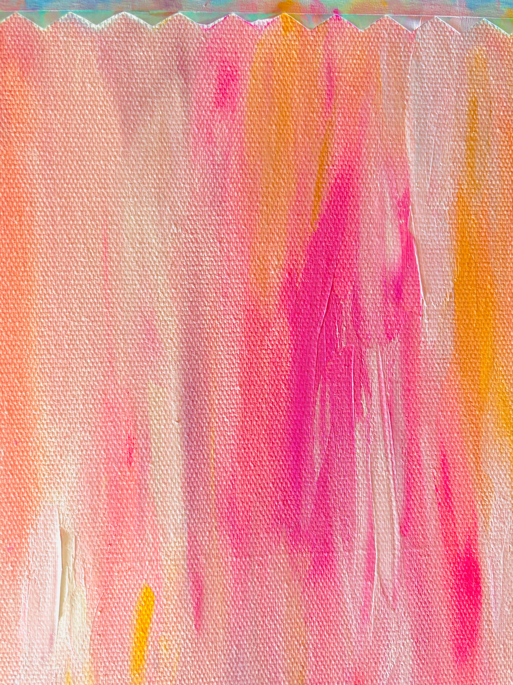 Art Decor -Cascading Halves — Abstract Arresting Original Oil Painting 50×60cm Reversible