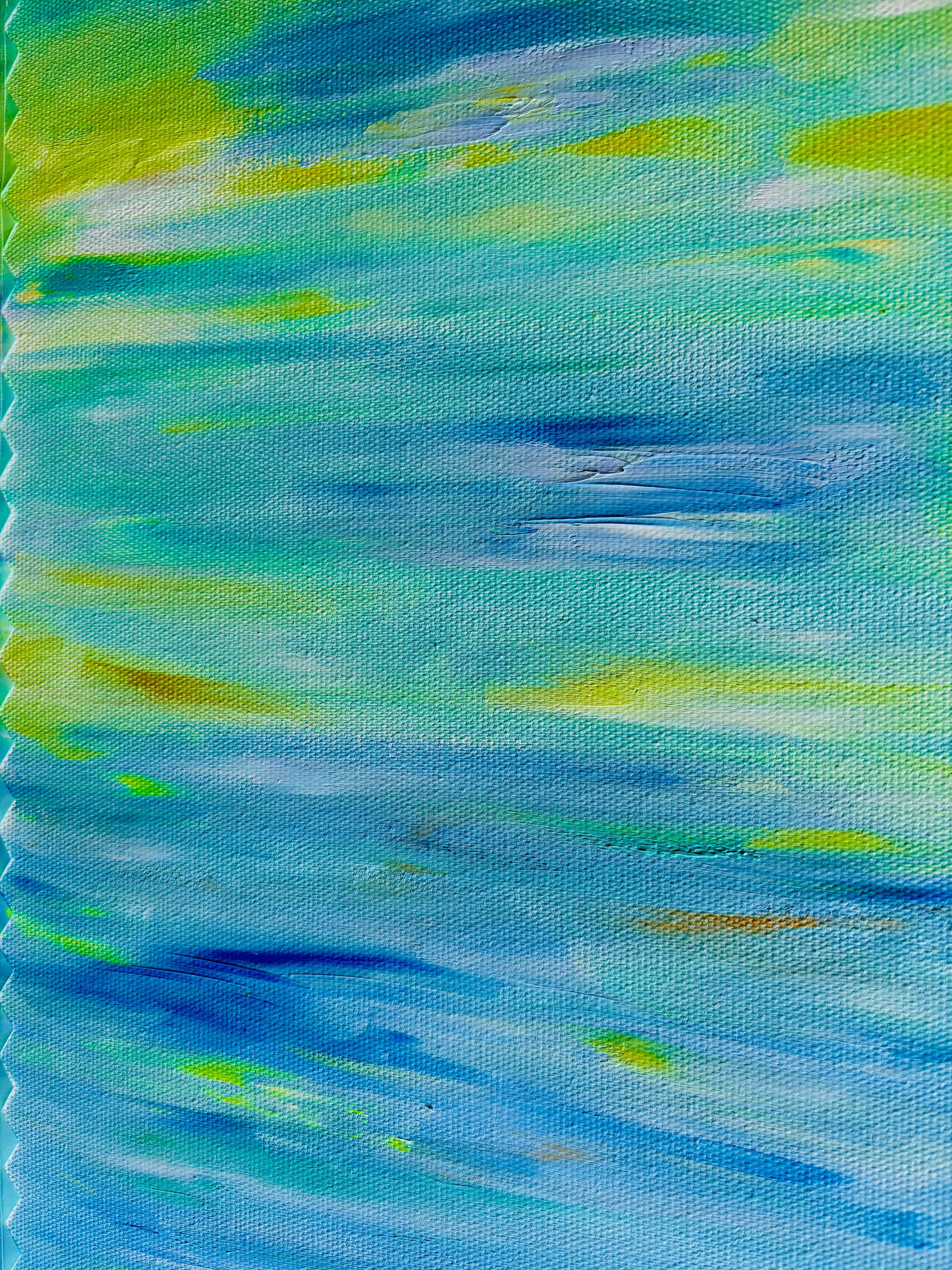 Art Decor -Cascading Halves — Abstract Arresting Original Oil Painting 50×60cm Reversible